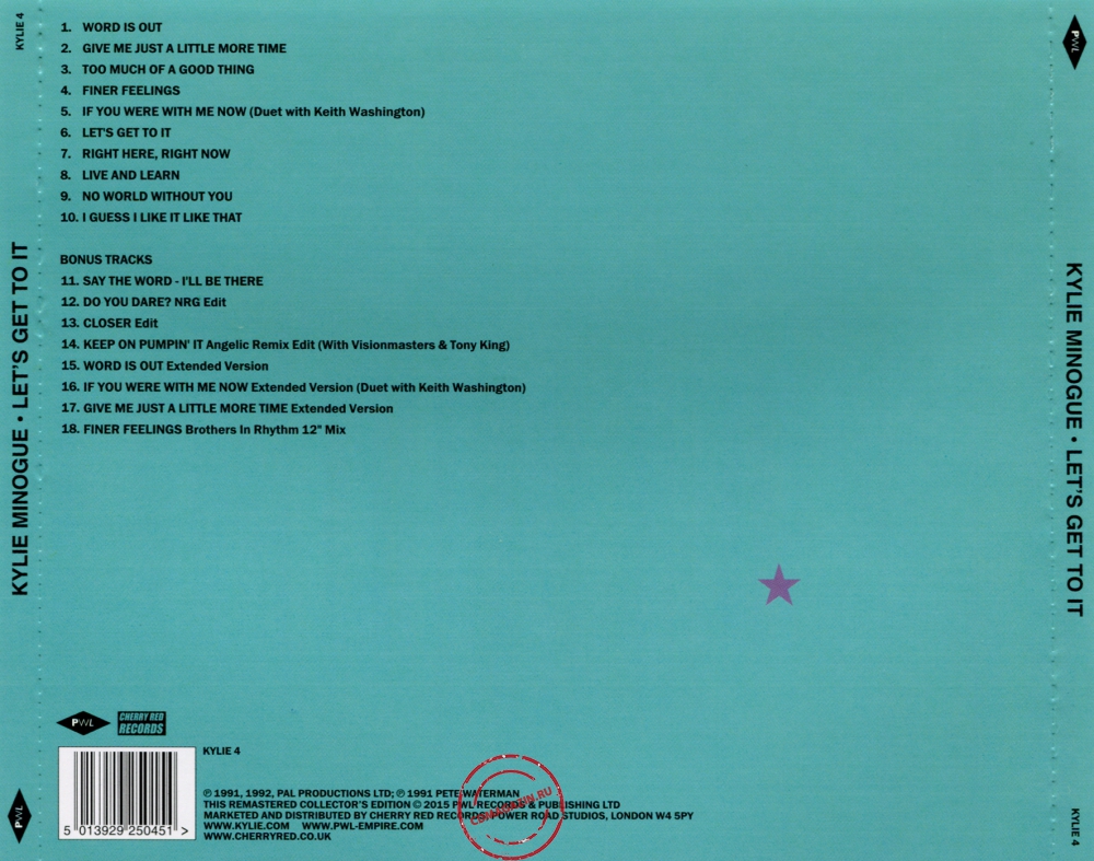 Audio CD: Kylie Minogue (1991) Let's Get To It Audio CD: Kylie Minogue (1991) Let's Get To It