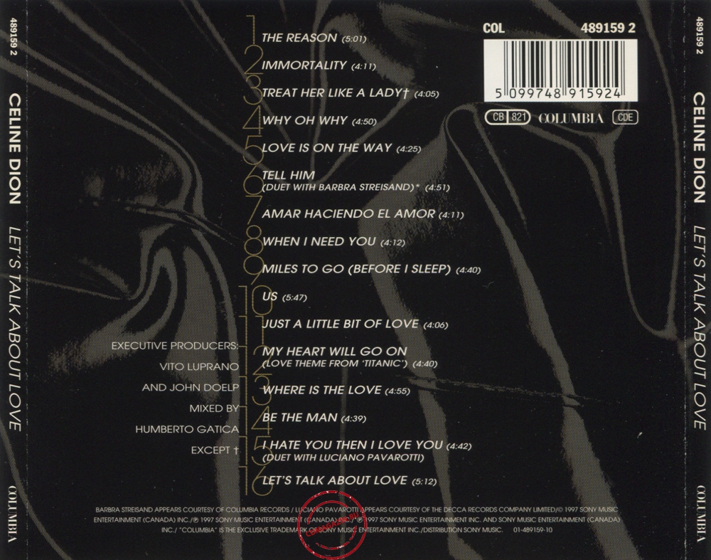 Audio CD: Celine Dion (1997) Let's Talk About Love