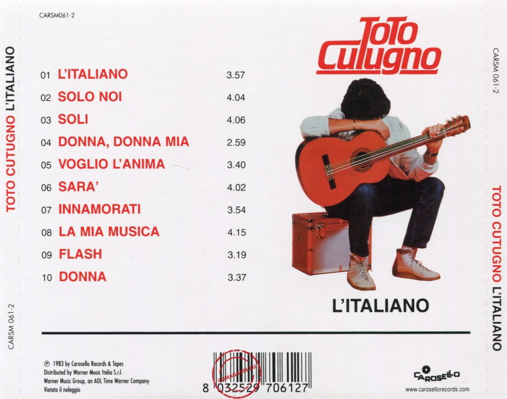 Audio CD: Toto Cutugno (1983) L'Italiano Audio CD: Toto Cutugno (1983) L'Italiano