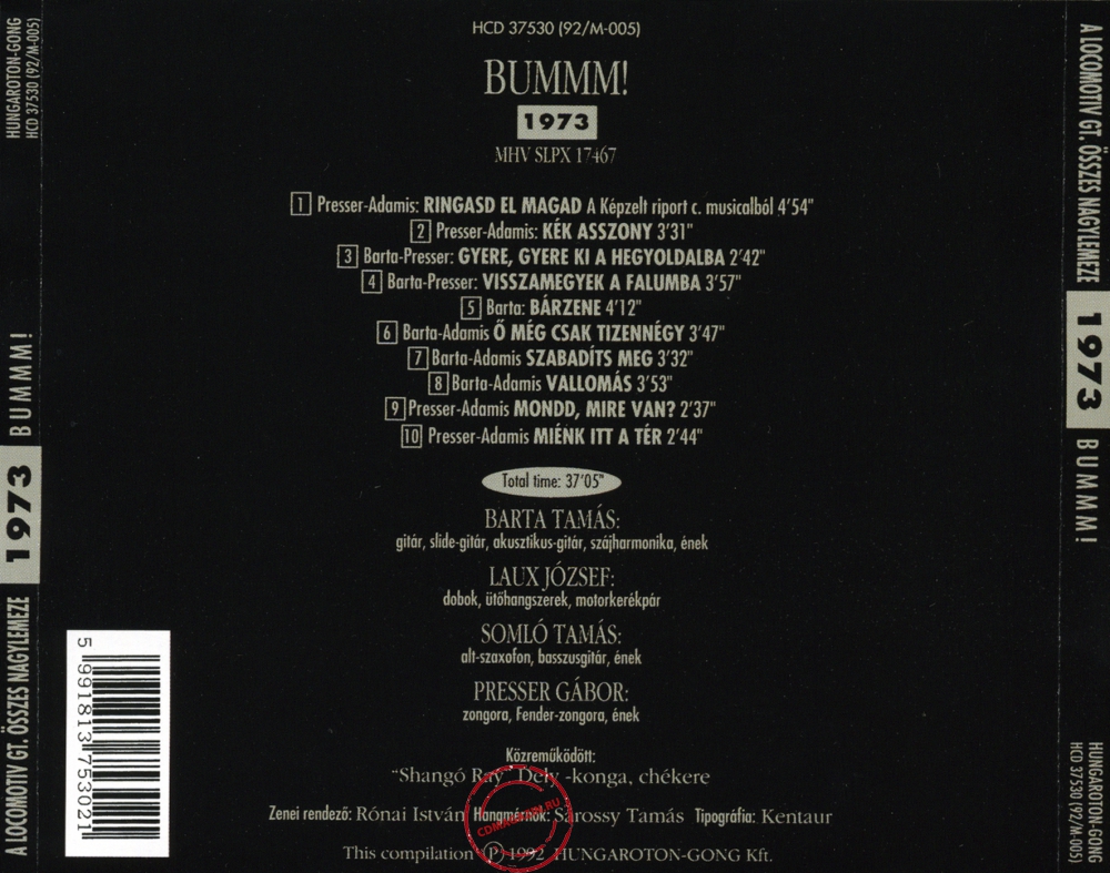 Audio CD: Locomotiv GT (1973) Bummm!