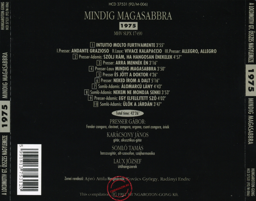 Audio CD: Locomotiv GT (1975) Mindig Magasabbra