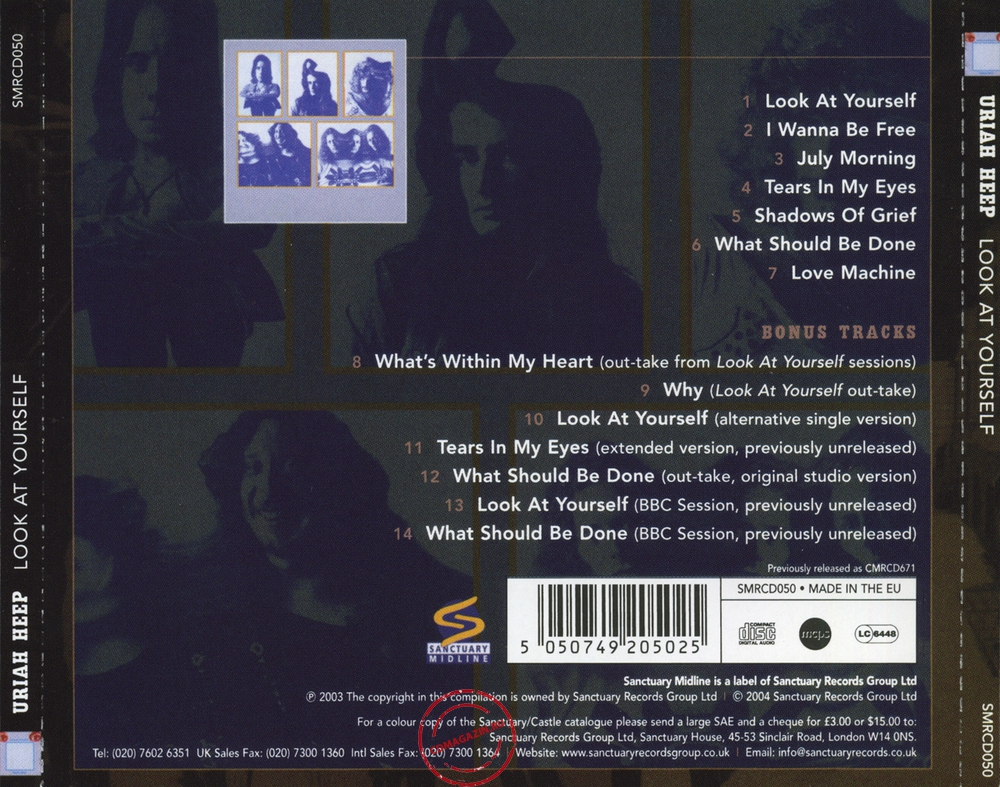 Audio CD: Uriah Heep (1971) Look At Yourself Audio CD: Uriah Heep (1971) Look At Yourself