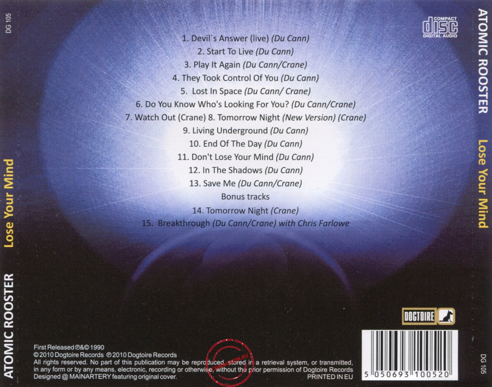 Audio CD: Atomic Rooster (1990) Lose Your Mind Audio CD: Atomic Rooster (1990) Lose Your Mind
