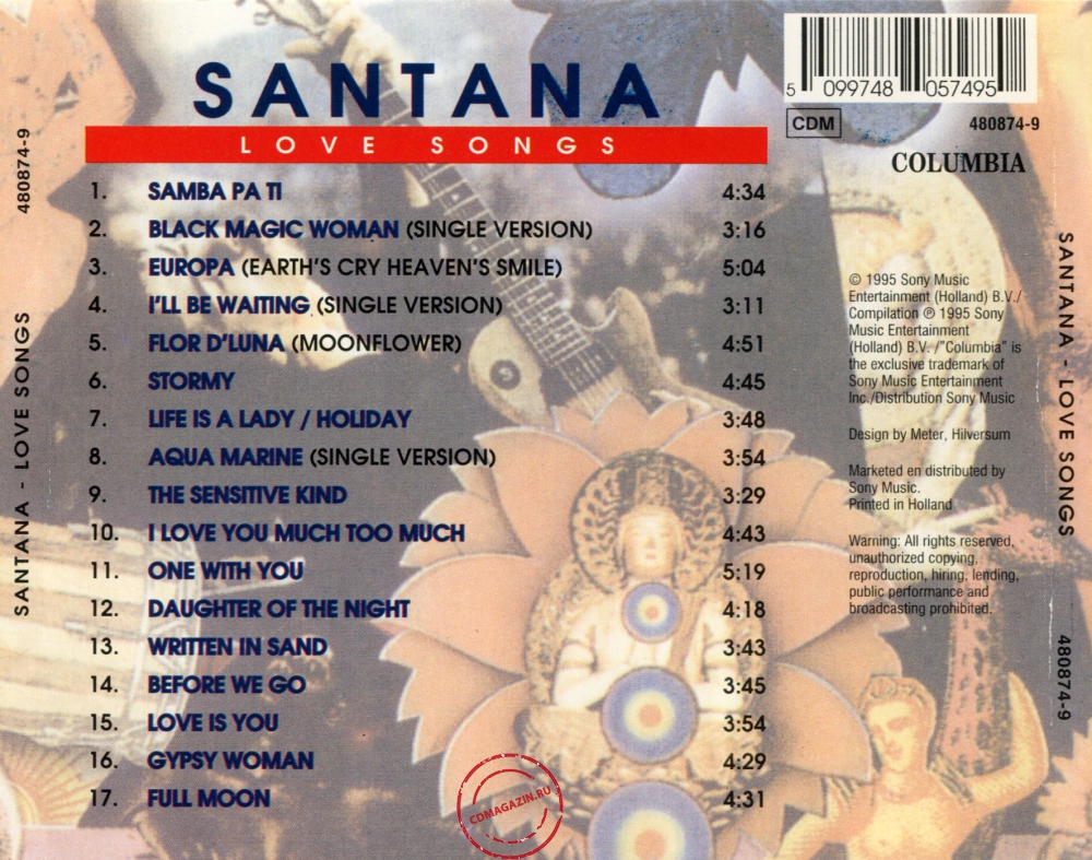 Audio CD: Santana (1995) Love Songs