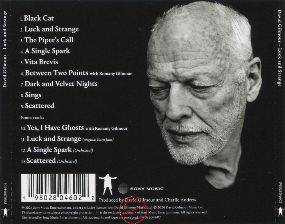 Audio CD: David Gilmour (2024) Luck And Strange Audio CD: David Gilmour (2024) Luck And Strange