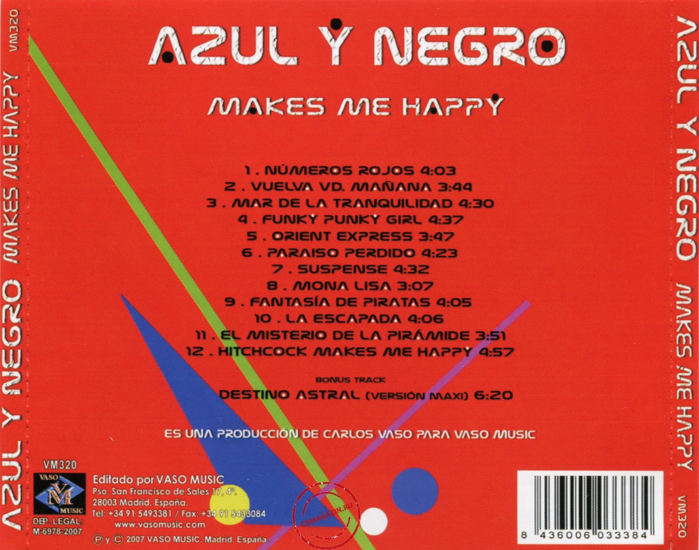 Audio CD: Azul Y Negro (2007) Makes Me Happy Audio CD: Azul Y Negro (2007) Makes Me Happy