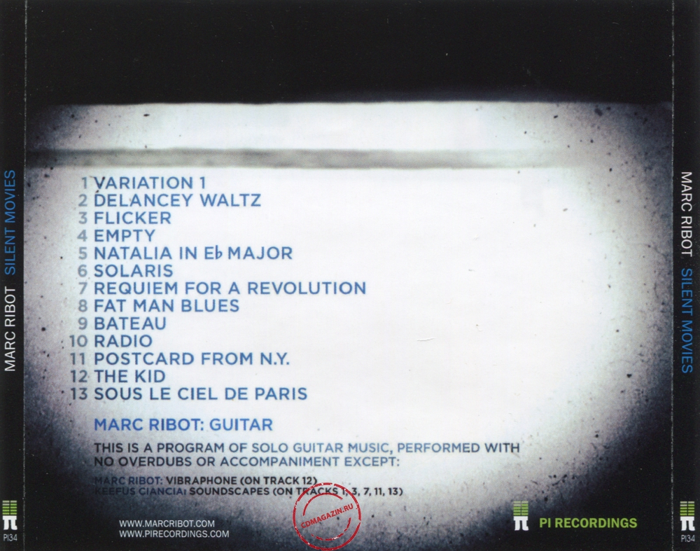 Audio CD: Marc Ribot (2010) Silent Movies