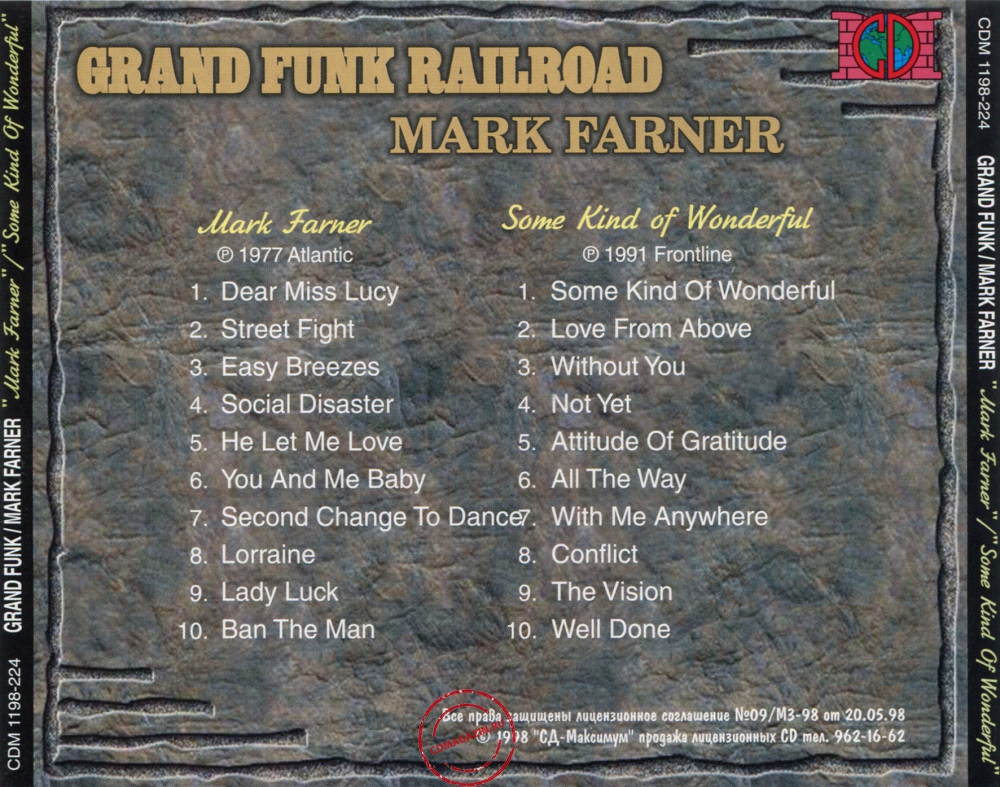 Audio CD: Mark Farner (1977) Mark Farner + Some Kind Of Wonderful