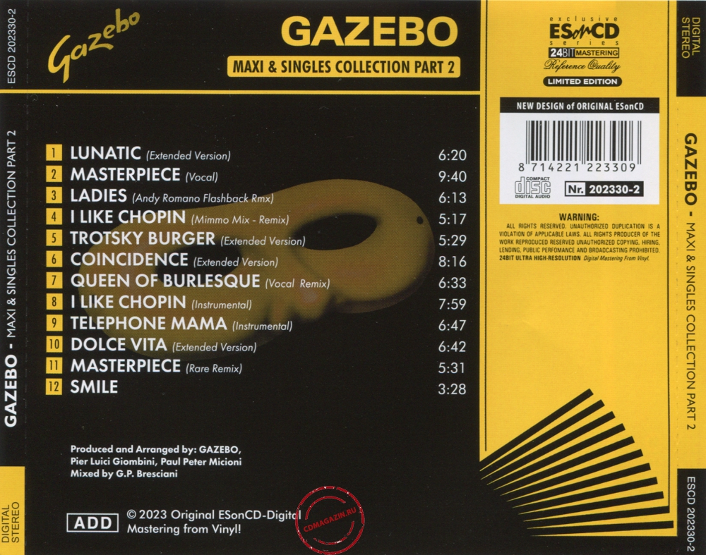 Audio CD: Gazebo (2023) Maxi & Singles Collection Part 2