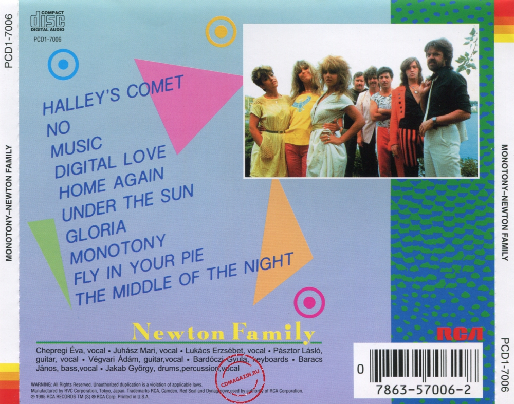 Audio CD: Neoton Familia (Newton Family) (1985) Newton-Monotony