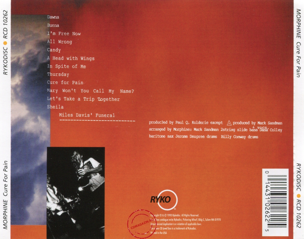 Audio CD: Morphine (2) (1993) Cure For Pain Audio CD: Morphine (2) (1993) Cure For Pain