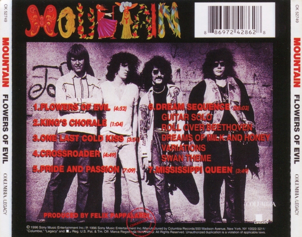 Audio CD: Mountain (1971) Flowers Of Evil Audio CD: Mountain (1971) Flowers Of Evil