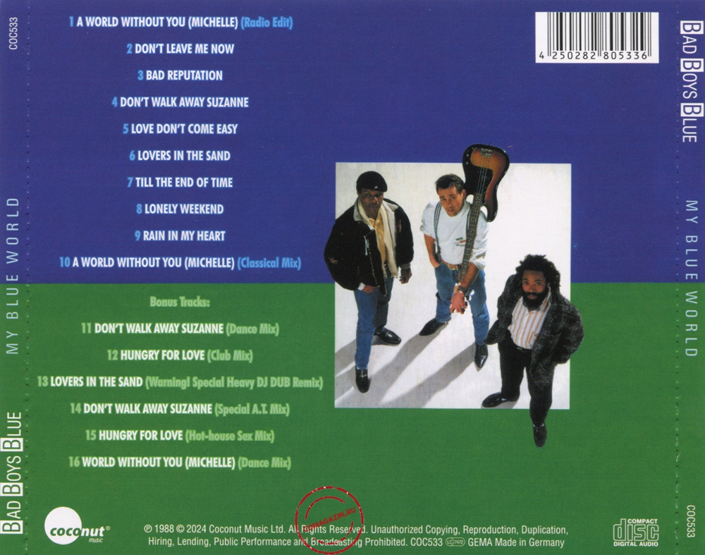 Audio CD: Bad Boys Blue (1988) My Blue World Audio CD: Bad Boys Blue (1988) My Blue World
