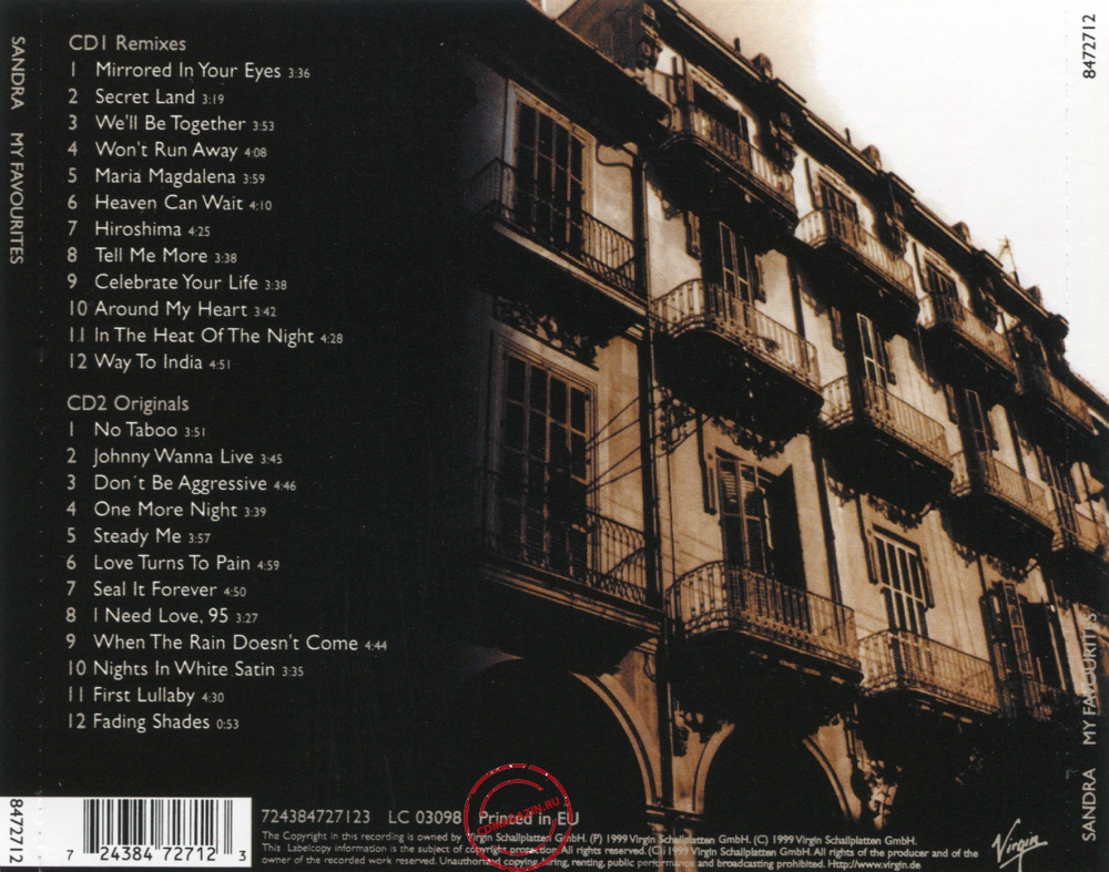 Audio CD: Sandra (1999) My Favourites Audio CD: Sandra (1999) My Favourites