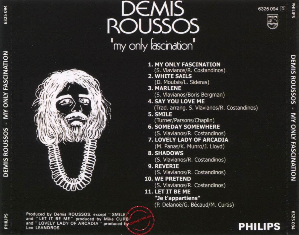 Audio CD: Demis Roussos (1974) My Only Fascination Audio CD: Demis Roussos (1974) My Only Fascination