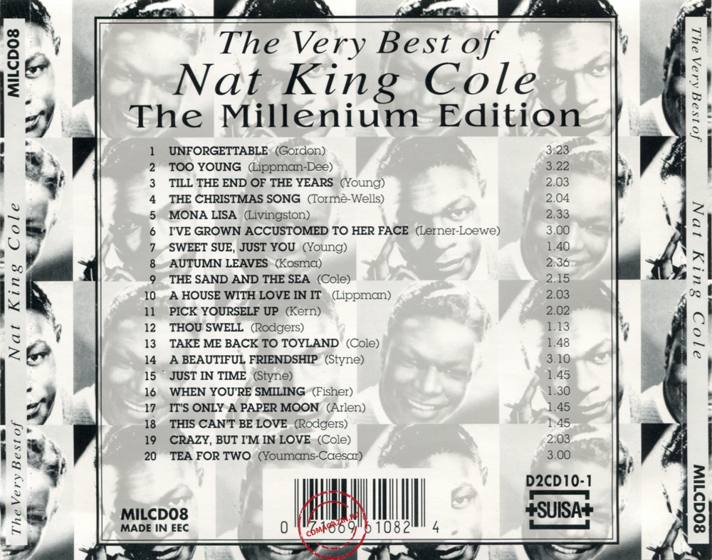 Audio CD: Nat King Cole (1994) The Very Best Of - The Millenium Edition Audio CD: Nat King Cole (1994) The Very Best Of - The Millenium Edition