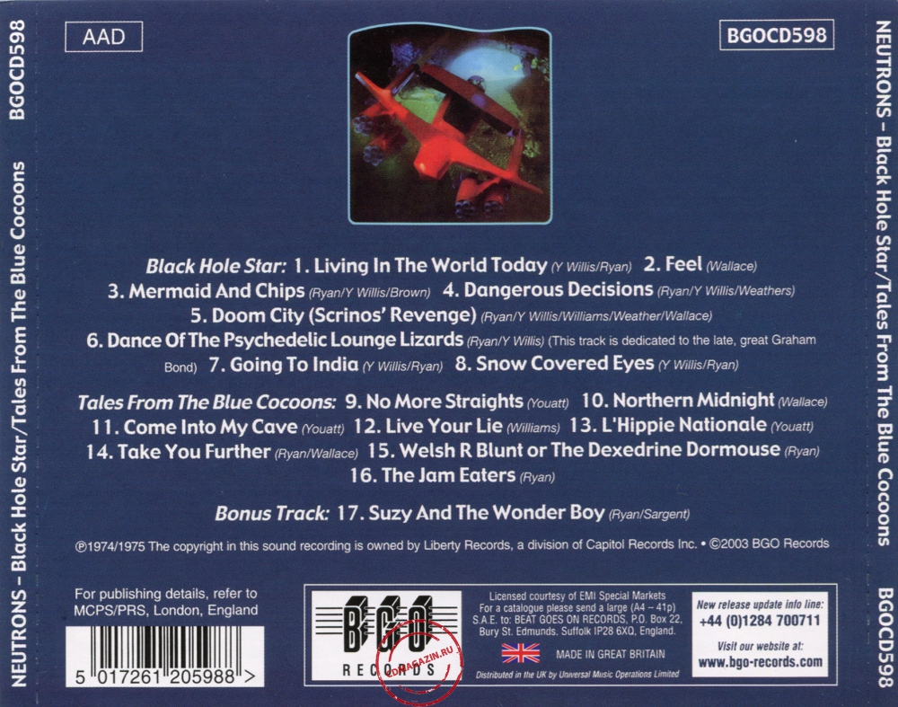 Audio CD: Neutrons (1974) Black Hole Star + Tales From The Blue Cocoons Audio CD: Neutrons (1974) Black Hole Star + Tales From The Blue Cocoons