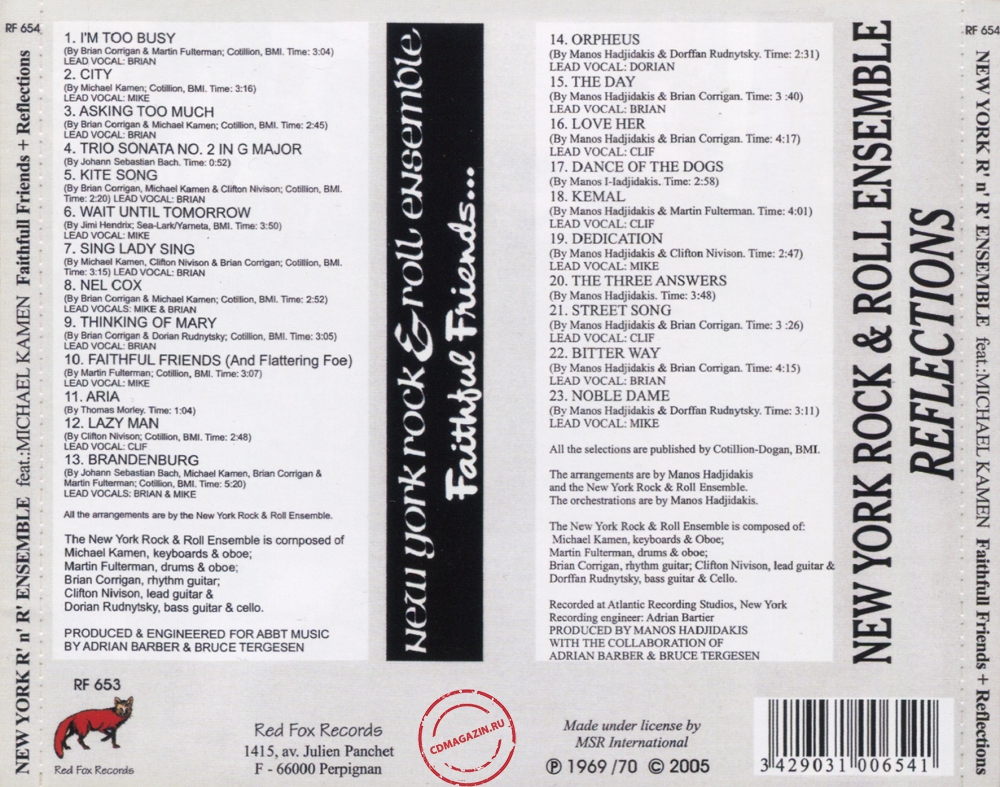 Audio CD: New York Rock Ensemble (1969) Faithful Friends + Reflections Audio CD: New York Rock Ensemble (1969) Faithful Friends + Reflections