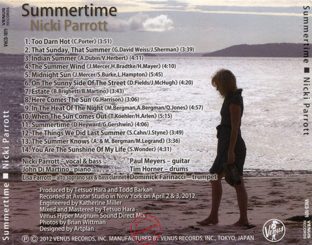 Audio CD: Nicki Parrott (2012) Summertime Audio CD: Nicki Parrott (2012) Summertime
