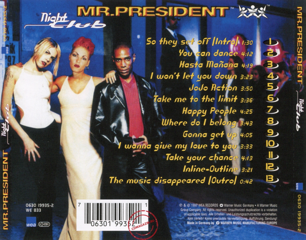 Audio CD: Mr. President (1997) Night Club