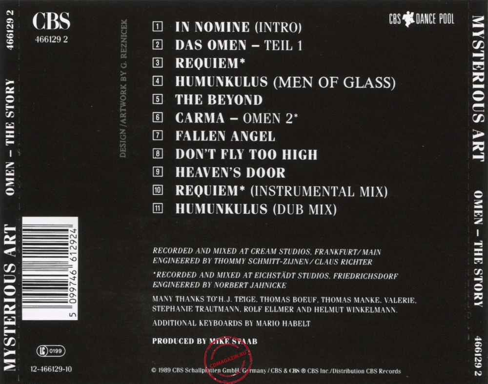 Audio CD: Mysterious Art (1989) Omen - The Story Audio CD: Mysterious Art (1989) Omen - The Story