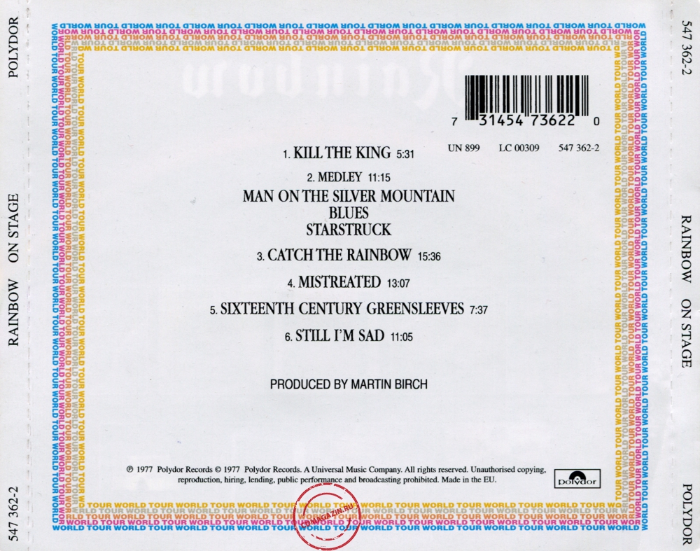 Audio CD: Rainbow (1977) On Stage Audio CD: Rainbow (1977) On Stage