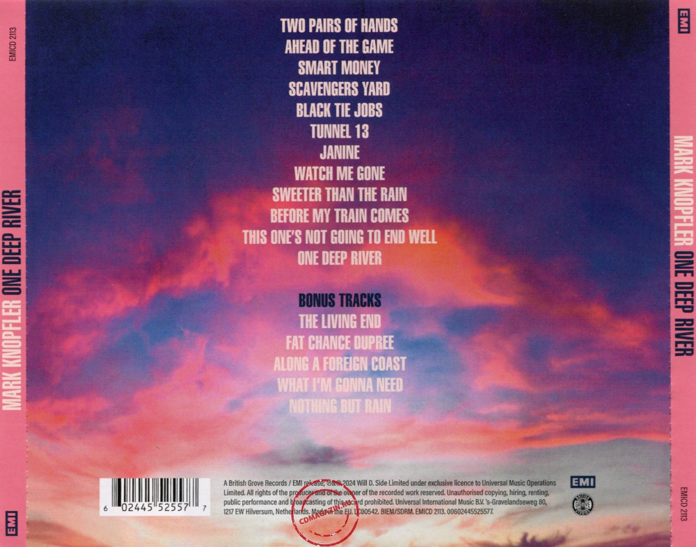 Audio CD: Mark Knopfler (2024) One Deep River Audio CD: Mark Knopfler (2024) One Deep River