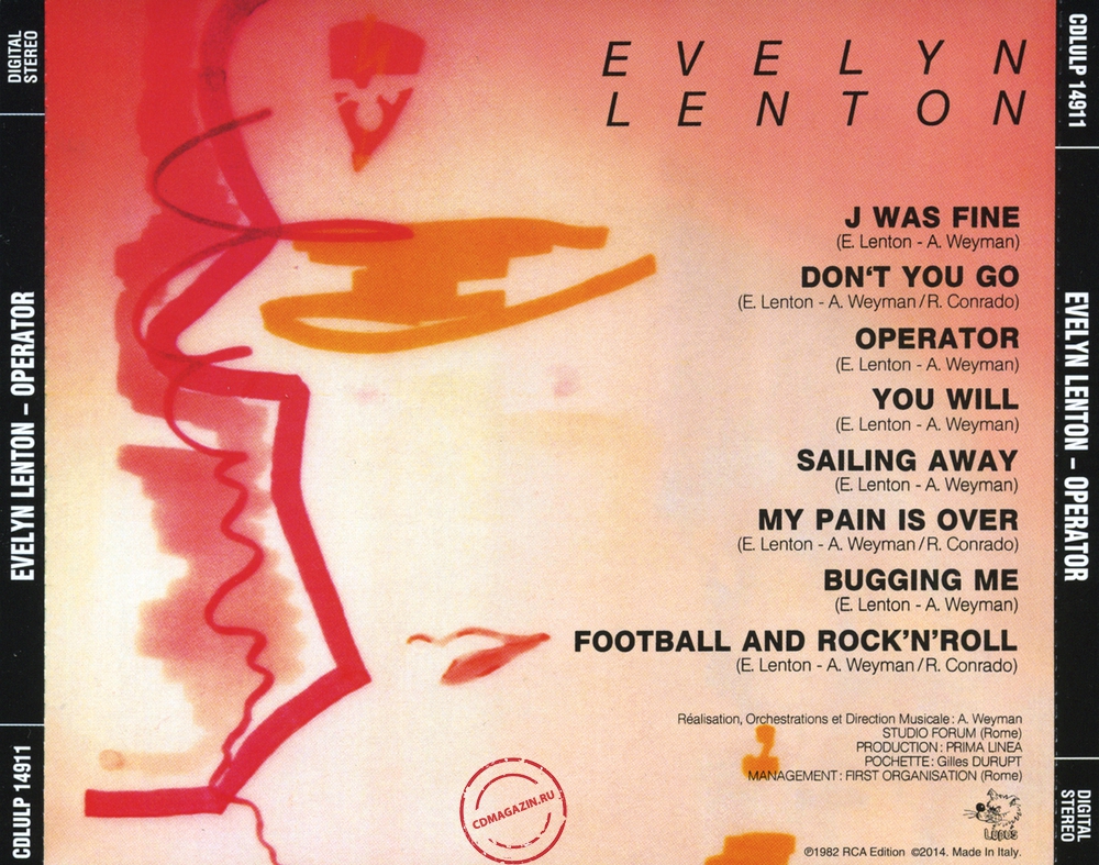Audio CD: Evelyn Lenton (1982) Operator