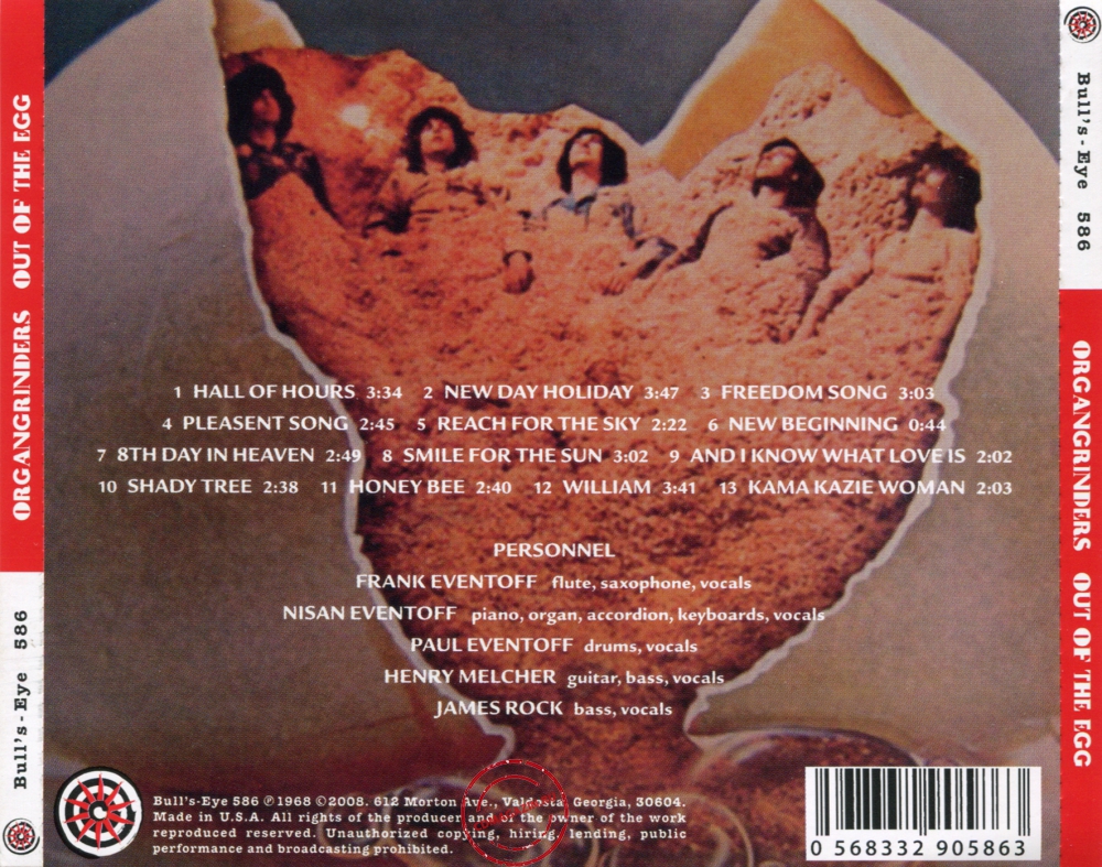 Audio CD: Organgrinders (1970) Out Of The Egg