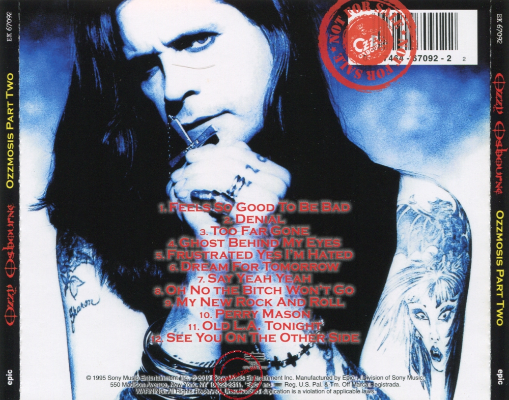Audio CD: Ozzy Osbourne (2014) Ozzmosis Part Two Audio CD: Ozzy Osbourne (2014) Ozzmosis Part Two