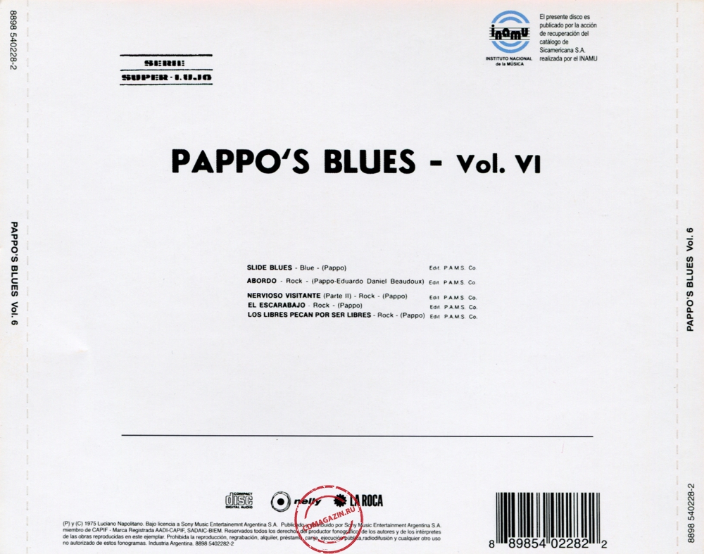 Audio CD: Pappo's Blues (1975) Vol. 6