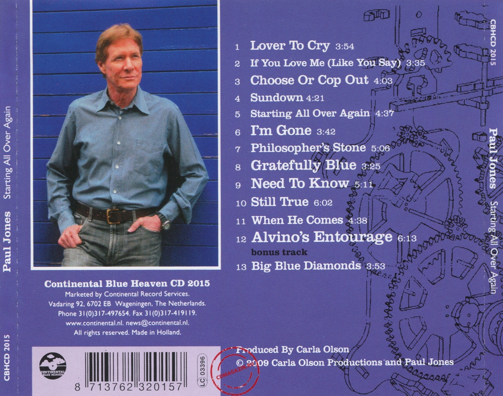 Audio CD: Paul Jones (2009) Starting All Over Again