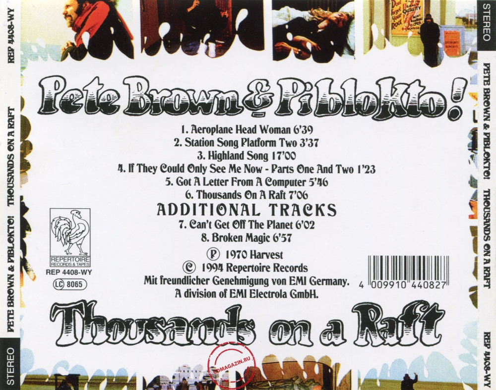 Audio CD: Pete Brown & Piblokto! (1970) Thousands On A Raft Audio CD: Pete Brown & Piblokto! (1970) Thousands On A Raft