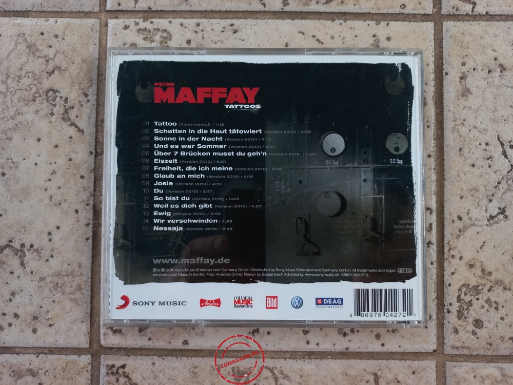 Audio CD: Peter Maffay (2010) Tattoos