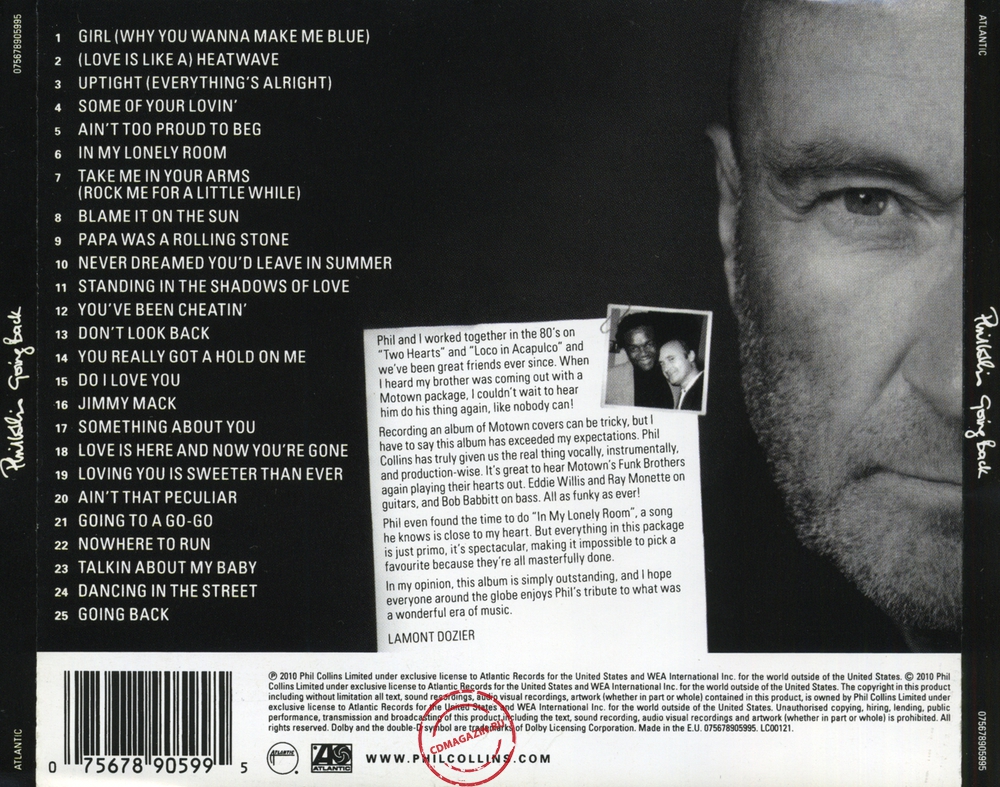Audio CD: Phil Collins (2010) Going Back