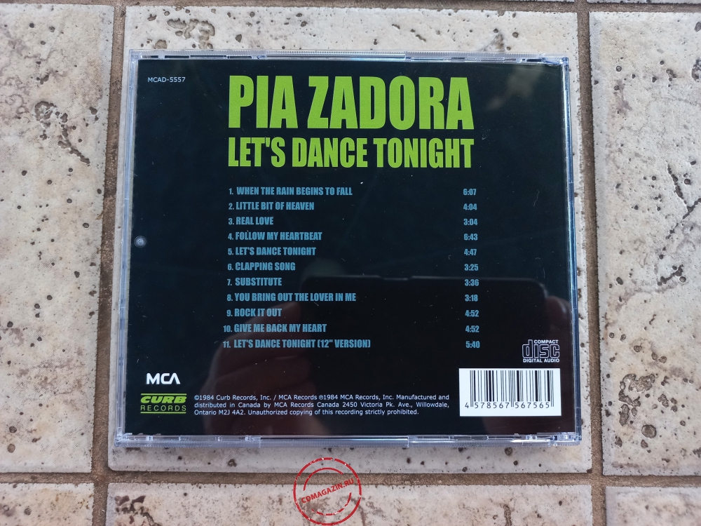 Audio CD: Pia Zadora (1984) Let's Dance Tonight