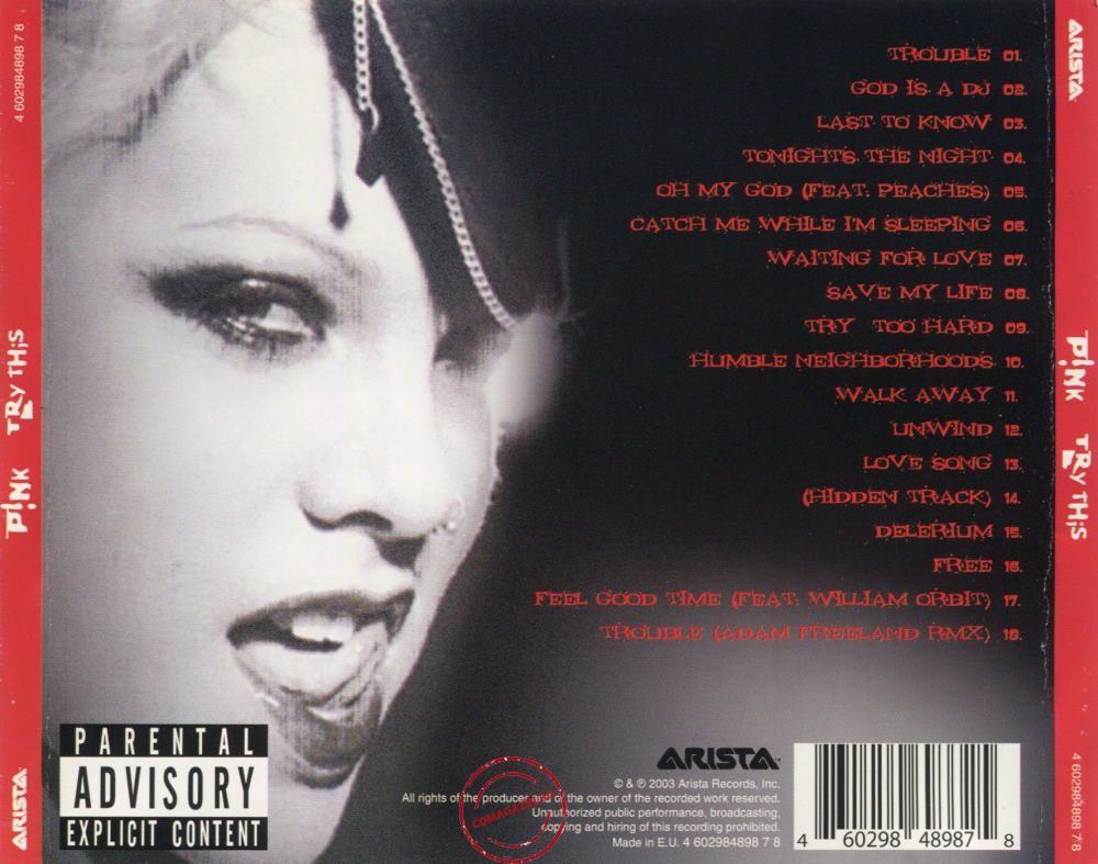 Audio CD: Pink (2003) Try This Audio CD: Pink (2003) Try This
