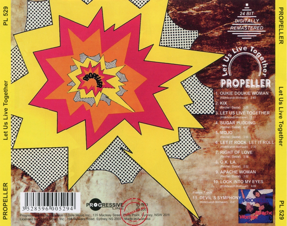 Audio CD: Propeller (6) (1971) Let Us Live Together Audio CD: Propeller (6) (1971) Let Us Live Together