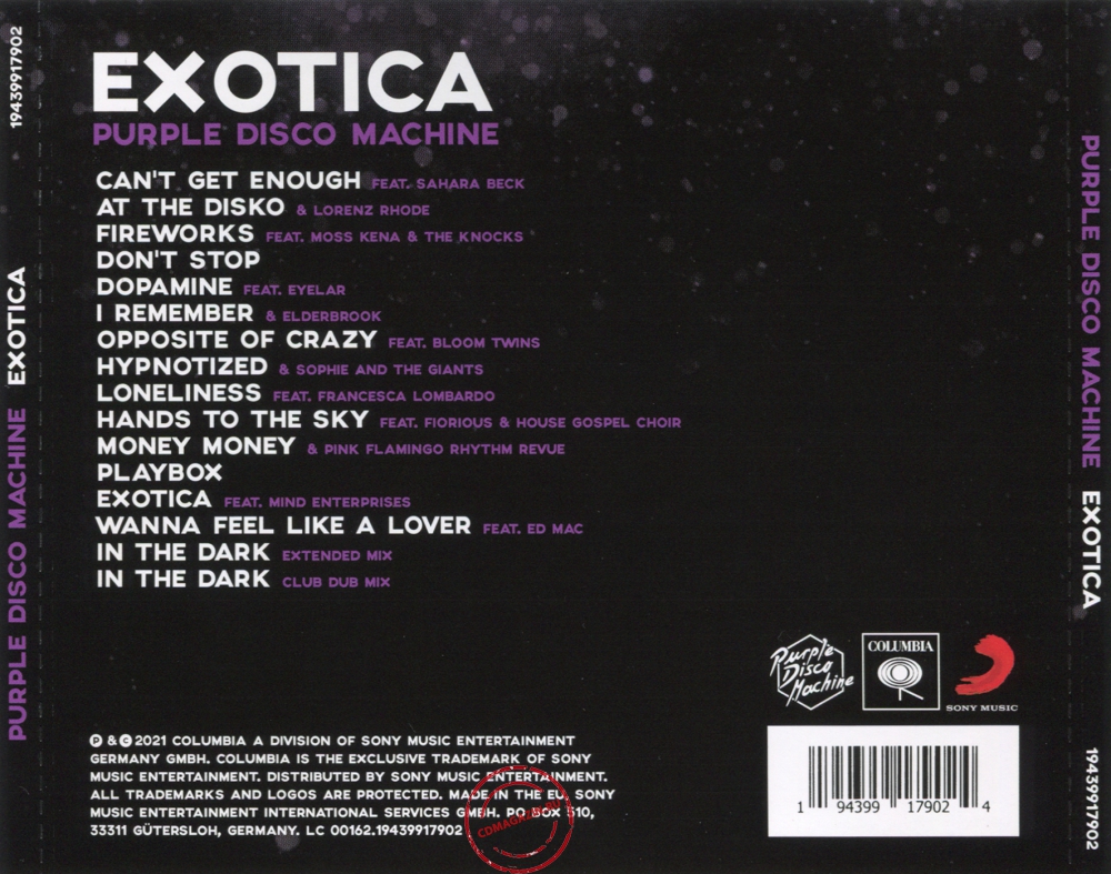 Audio CD: Purple Disco Machine (2021) Exotica Audio CD: Purple Disco Machine (2021) Exotica
