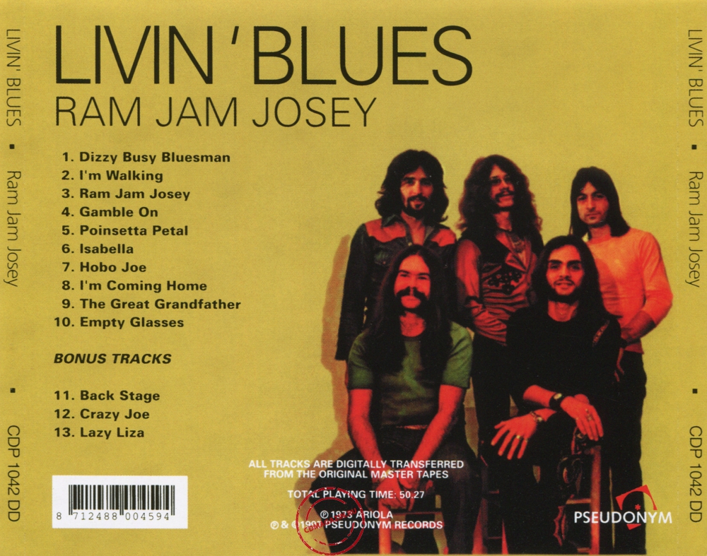 Audio CD: Livin' Blues (1973) Ram Jam Josey Audio CD: Livin' Blues (1973) Ram Jam Josey