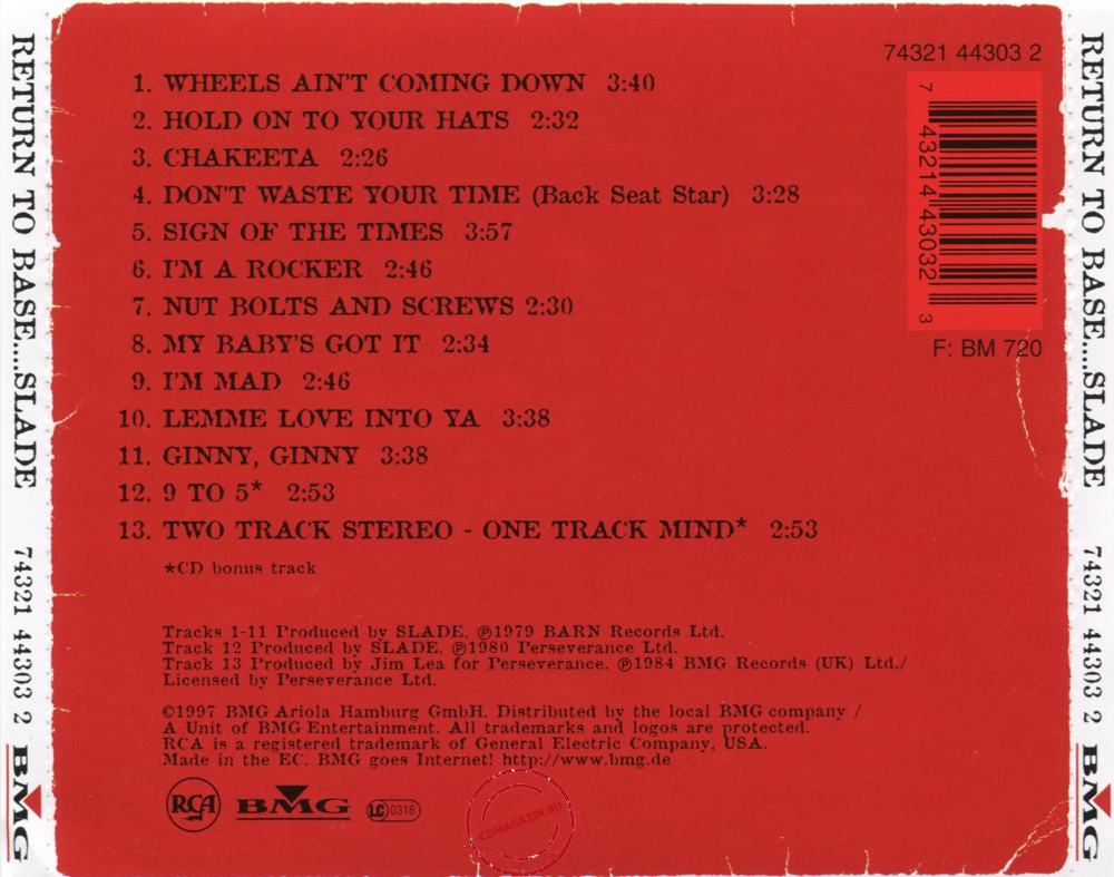 Audio CD: Slade (1979) Return To Base Audio CD: Slade (1979) Return To Base