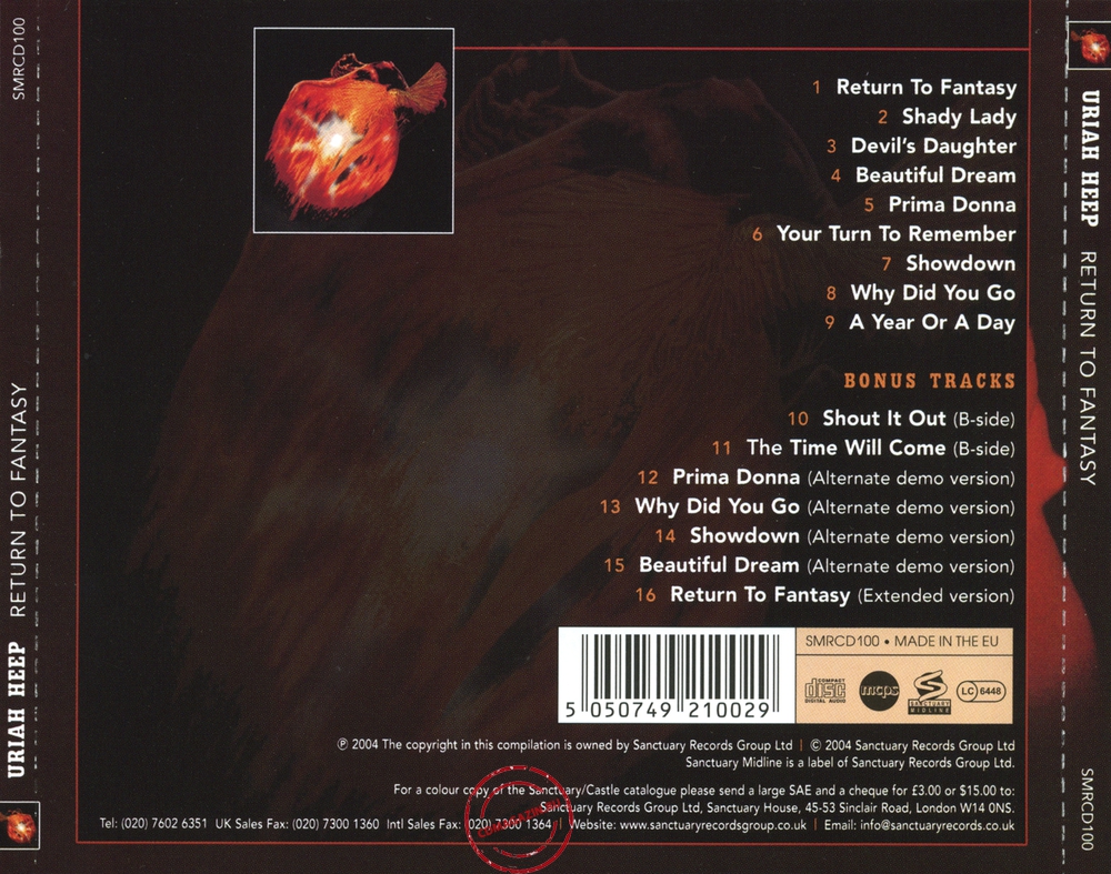 Audio CD: Uriah Heep (1975) Return To Fantasy