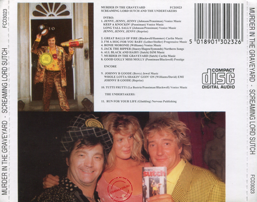 Audio CD: Screaming Lord Sutch (1992) Murder In The Graveyard