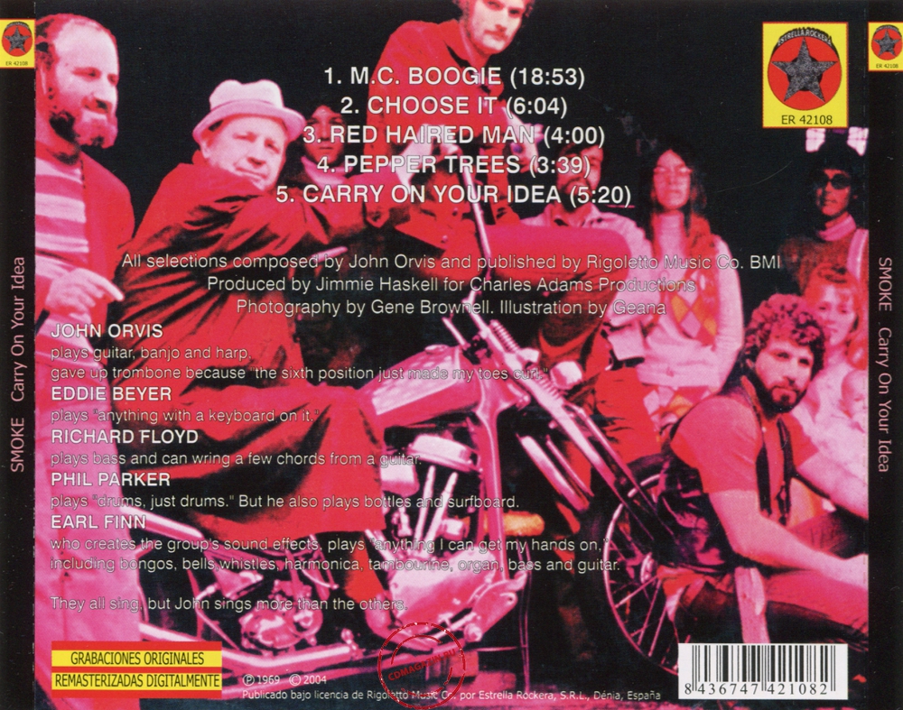 Audio CD: Smoke (38) (1968) Carry On Your Idea Audio CD: Smoke (38) (1968) Carry On Your Idea