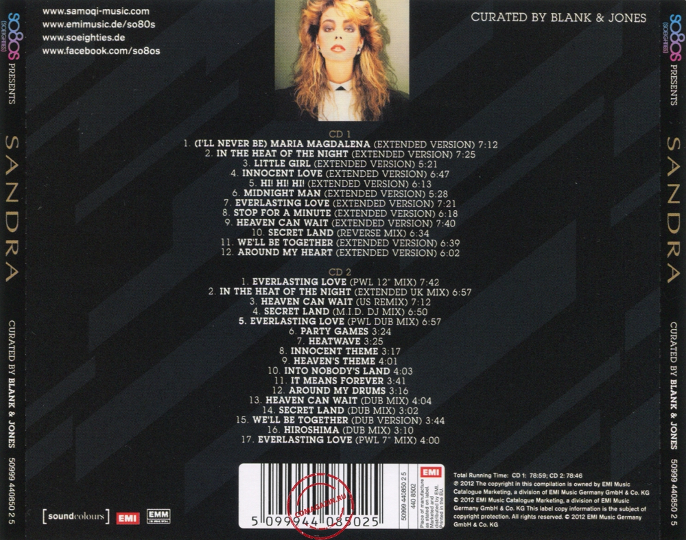 Audio CD: Sandra (2012) So80s Audio CD: Sandra (2012) So80s