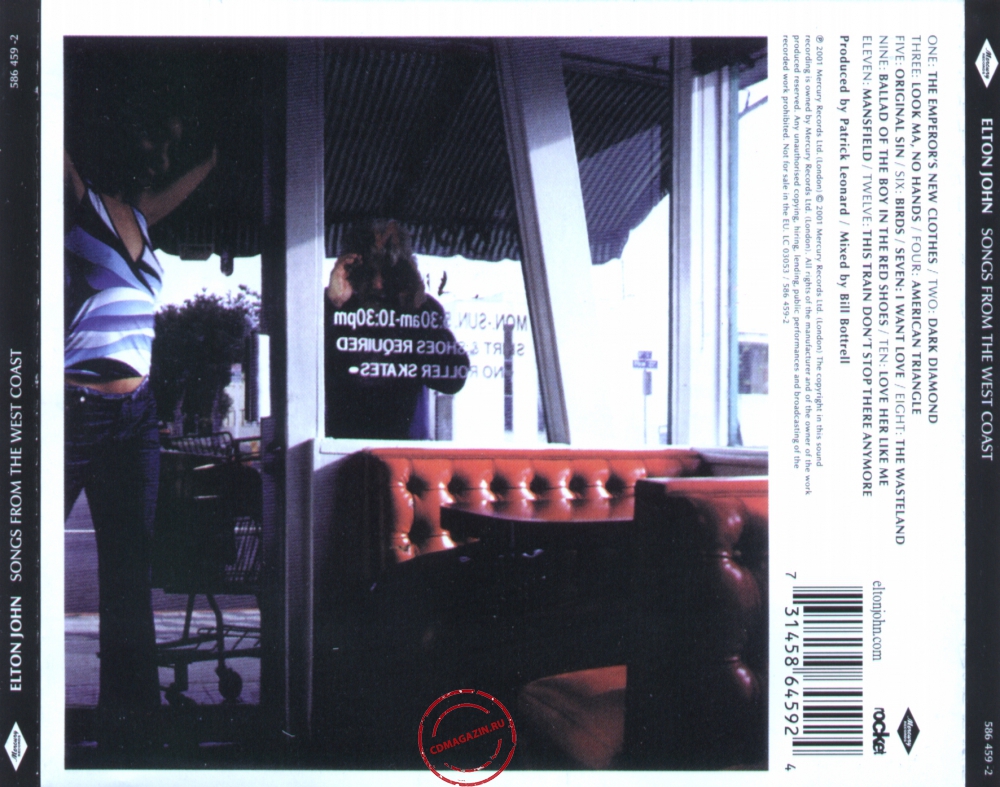 Audio CD: Elton John (2001) Songs From The West Coast Audio CD: Elton John (2001) Songs From The West Coast