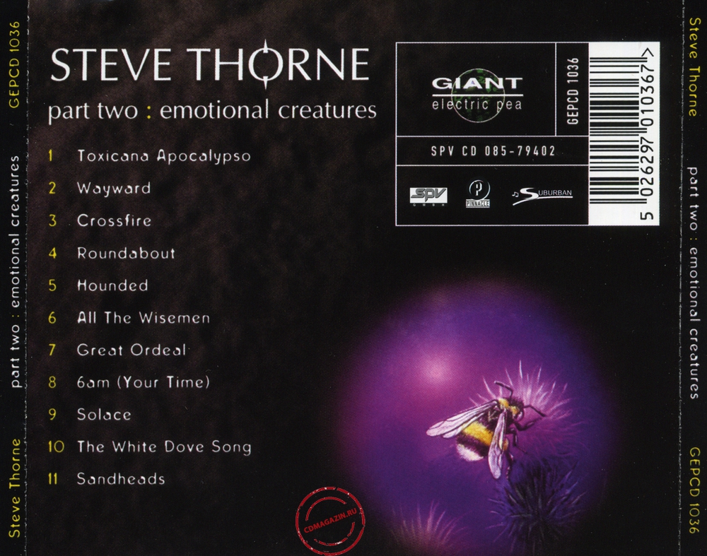 Audio CD: Steve Thorne (2007) Part Two: Emotional Creatures