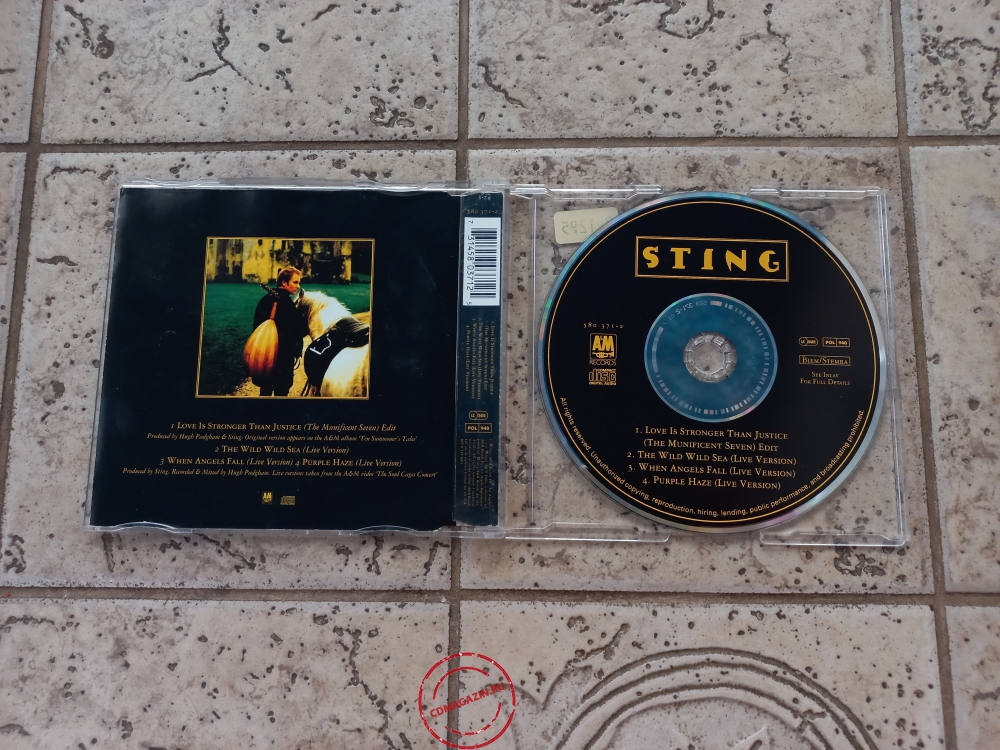 Audio CD: Sting (1993) Love Is Stronger Than Justice (The Munificent Seven)