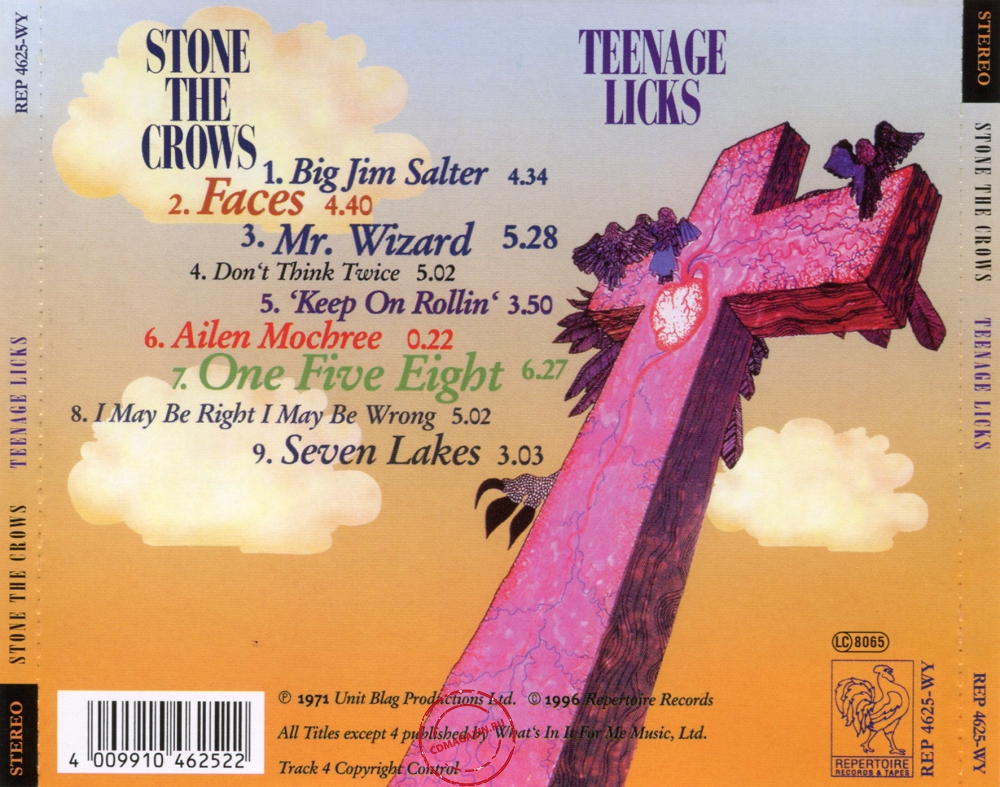 Audio CD: Stone The Crows (1971) Teenage Licks