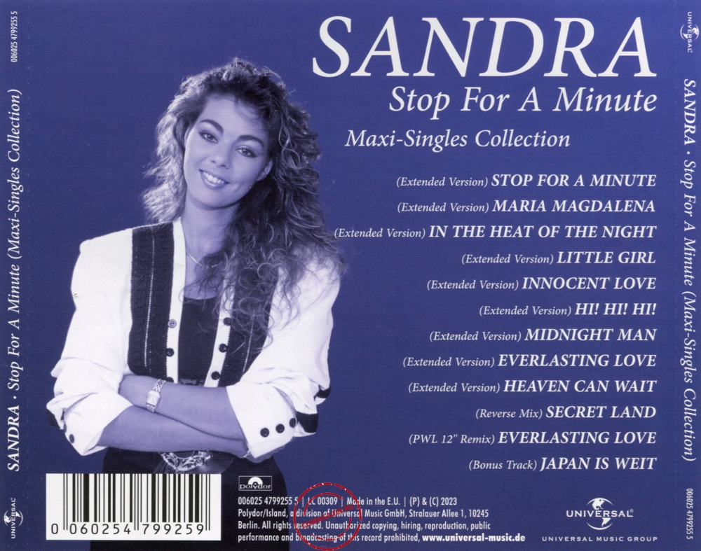 Audio CD Sandra (2023) Stop For A Minute (Maxi-Singles Collection) купить в  интернет-магазине CDMAGAZIN.RU